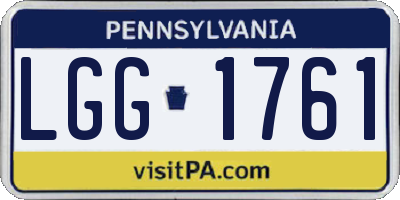 PA license plate LGG1761
