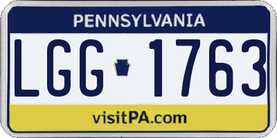PA license plate LGG1763