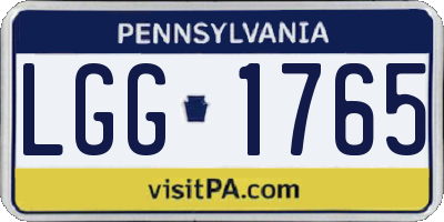 PA license plate LGG1765