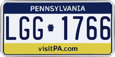 PA license plate LGG1766