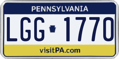 PA license plate LGG1770