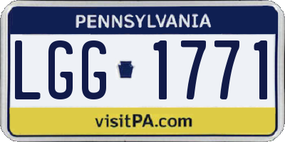 PA license plate LGG1771