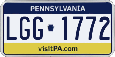 PA license plate LGG1772
