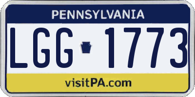 PA license plate LGG1773