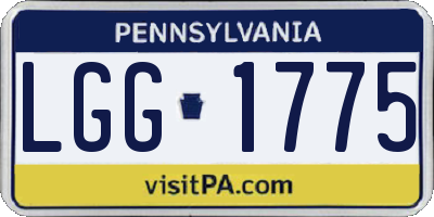 PA license plate LGG1775