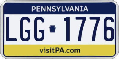 PA license plate LGG1776