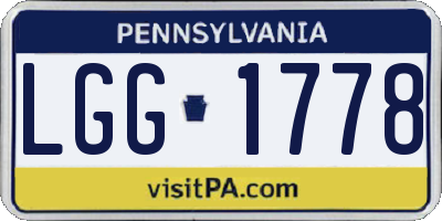 PA license plate LGG1778