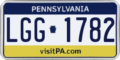 PA license plate LGG1782