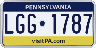 PA license plate LGG1787