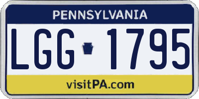 PA license plate LGG1795