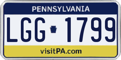 PA license plate LGG1799