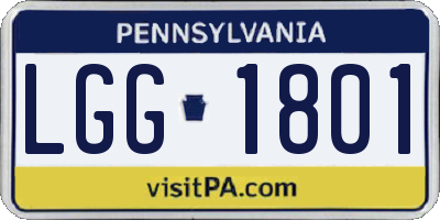 PA license plate LGG1801