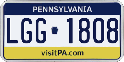 PA license plate LGG1808