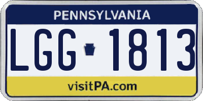 PA license plate LGG1813