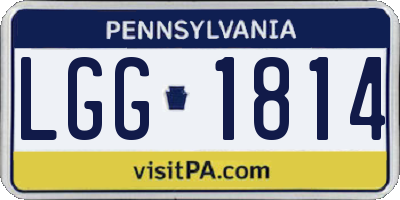PA license plate LGG1814