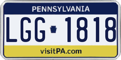 PA license plate LGG1818