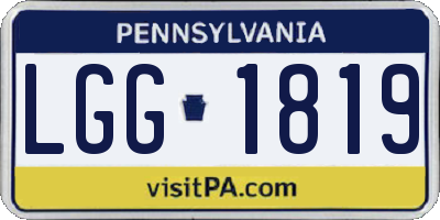 PA license plate LGG1819