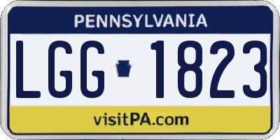 PA license plate LGG1823
