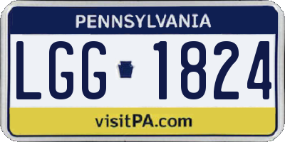 PA license plate LGG1824