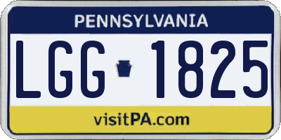 PA license plate LGG1825