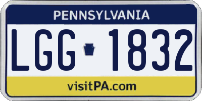 PA license plate LGG1832