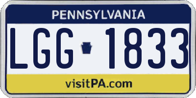 PA license plate LGG1833