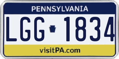 PA license plate LGG1834