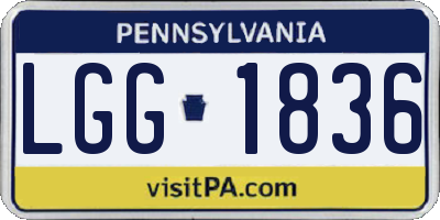 PA license plate LGG1836