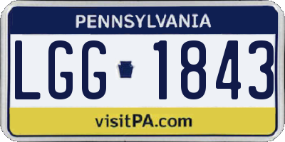 PA license plate LGG1843