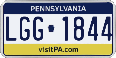 PA license plate LGG1844