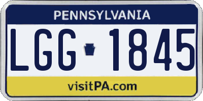 PA license plate LGG1845
