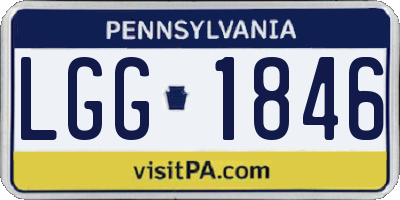 PA license plate LGG1846