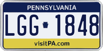PA license plate LGG1848