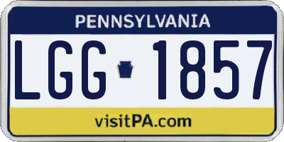 PA license plate LGG1857