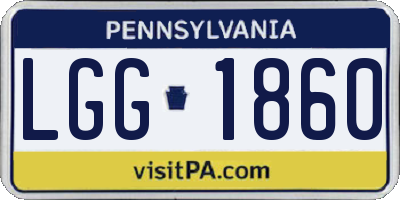 PA license plate LGG1860