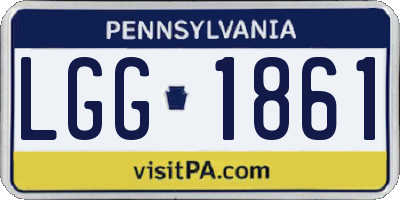 PA license plate LGG1861