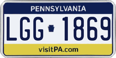 PA license plate LGG1869