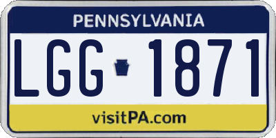 PA license plate LGG1871