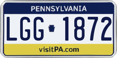 PA license plate LGG1872