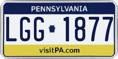 PA license plate LGG1877