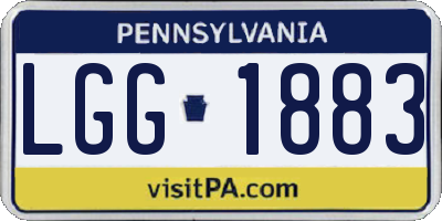 PA license plate LGG1883