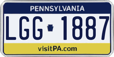 PA license plate LGG1887