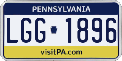 PA license plate LGG1896