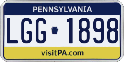 PA license plate LGG1898