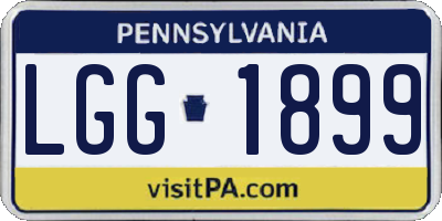 PA license plate LGG1899