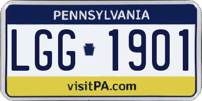 PA license plate LGG1901