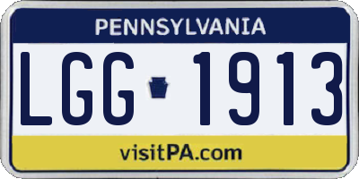 PA license plate LGG1913
