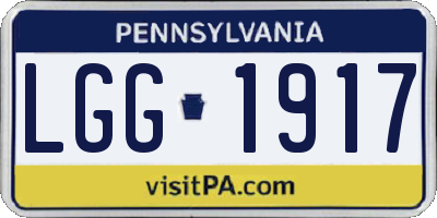 PA license plate LGG1917