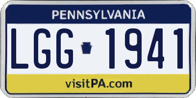 PA license plate LGG1941