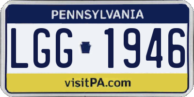 PA license plate LGG1946